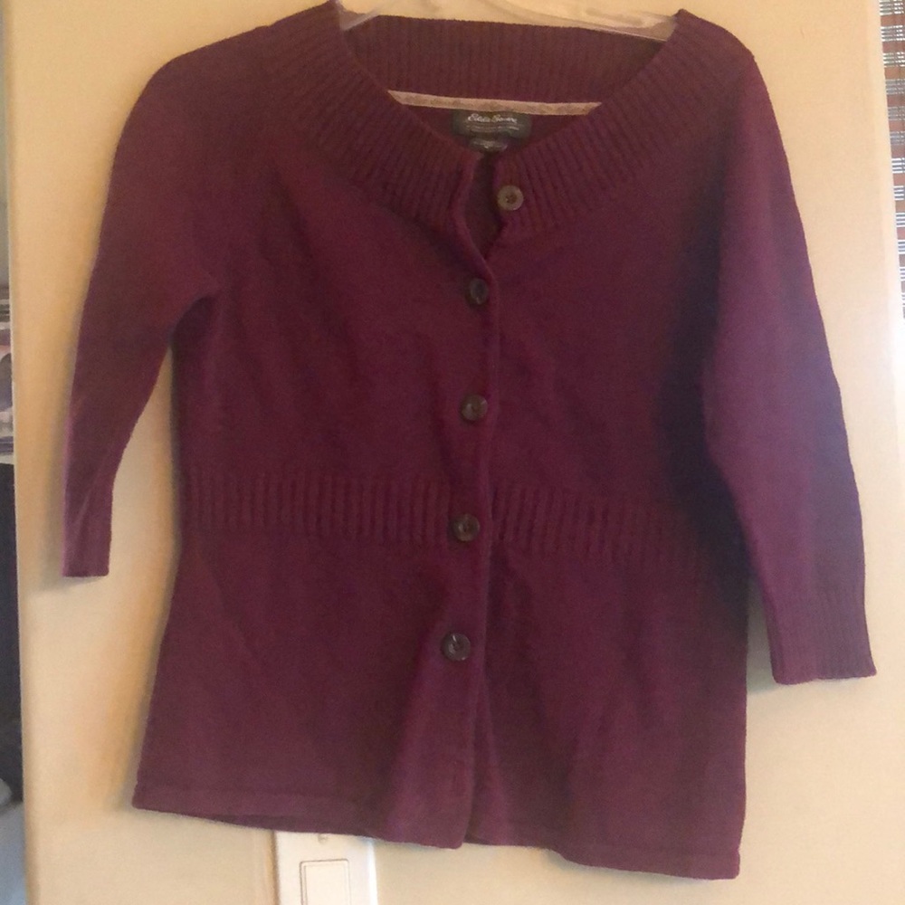 Maroon cardigan